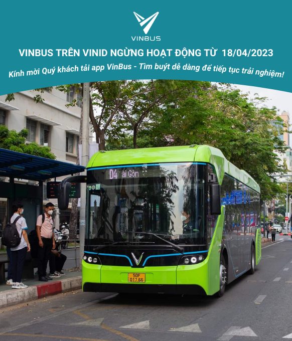 Mini app VinBus trên VinID chính thức ngừng hoạt động kể từ ngày 18/04/2023